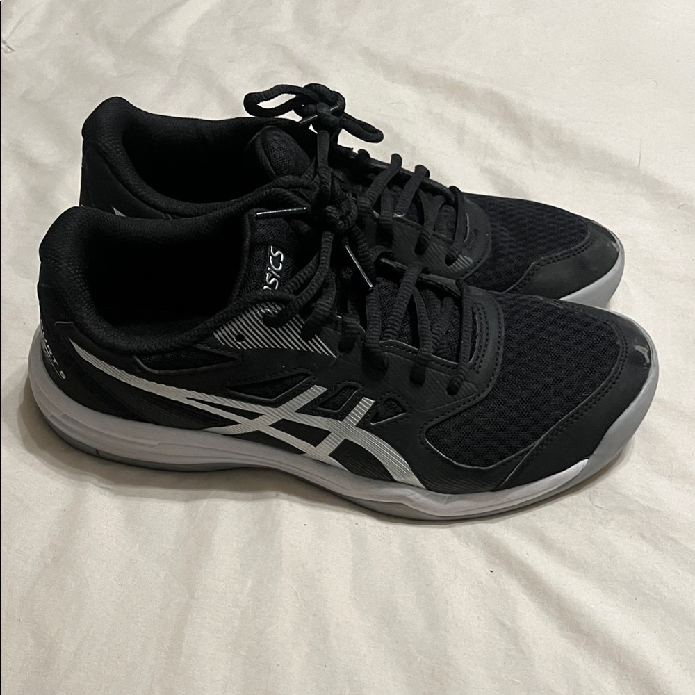ASICS Black and White Volleyball/Court Shoes
